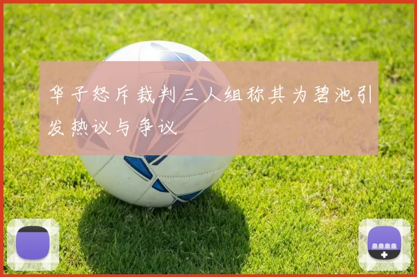 华子怒斥裁判三人组称其为碧池引发热议与争议